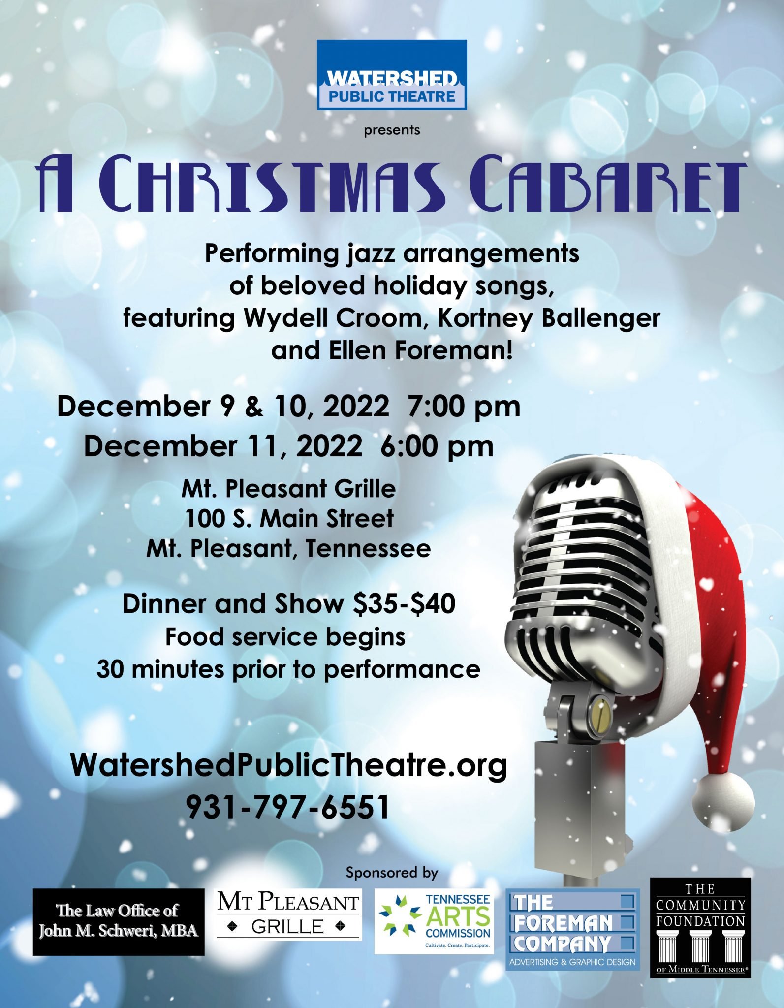 A Christmas Cabaret Watershed Public Theatre